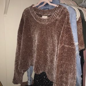 Knitted LA hearts cropped knitted sweater